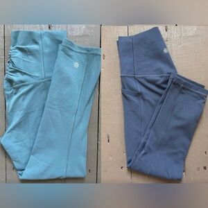 2 Pair XXS Athleta Yoga Pants Leggings NWOT